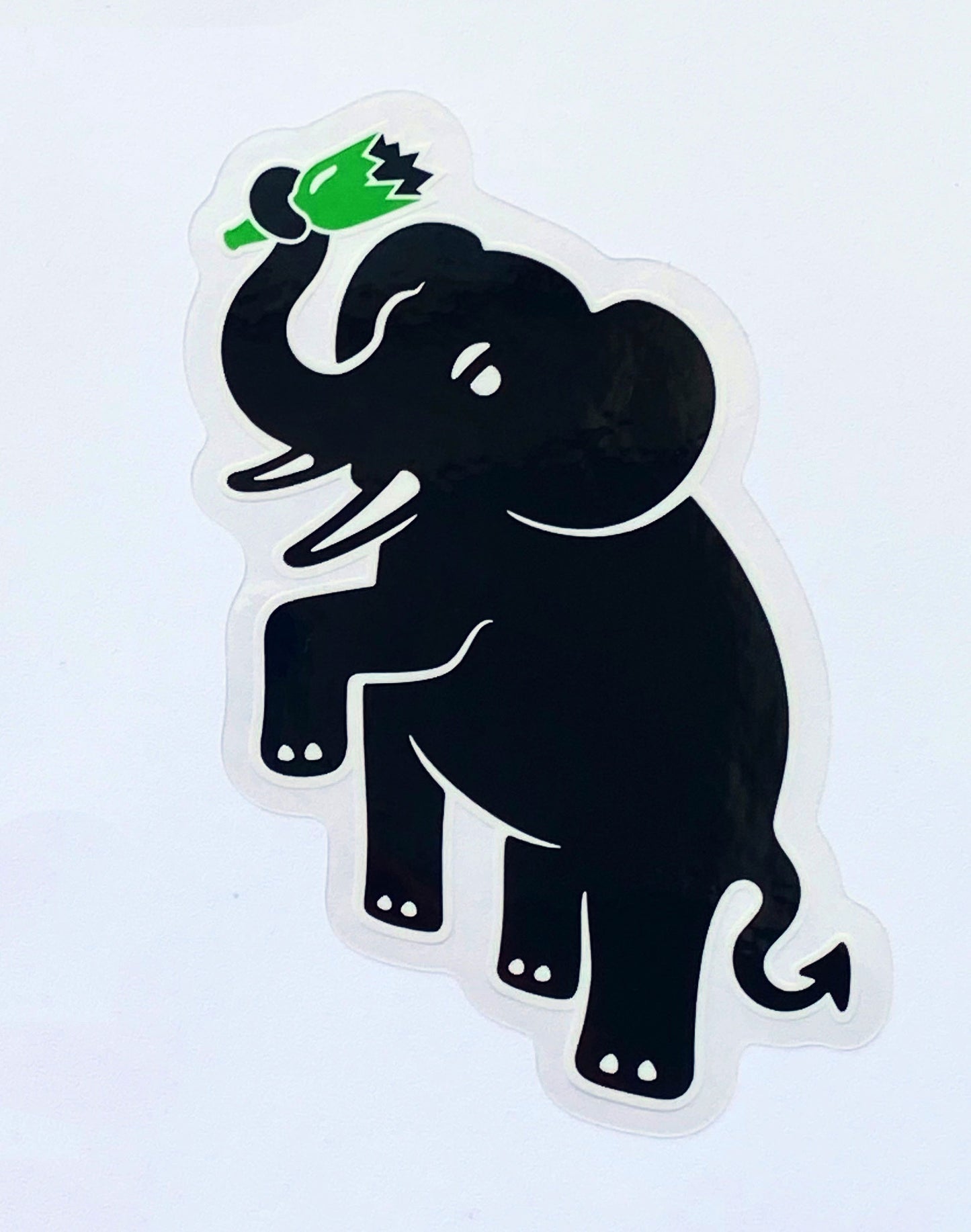 Black Hooligan Elephant Decal