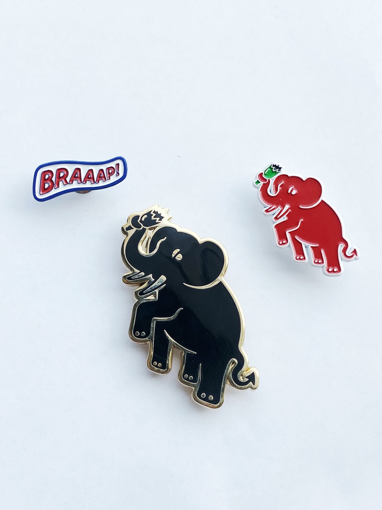 Red Hooligan Elephant Pin